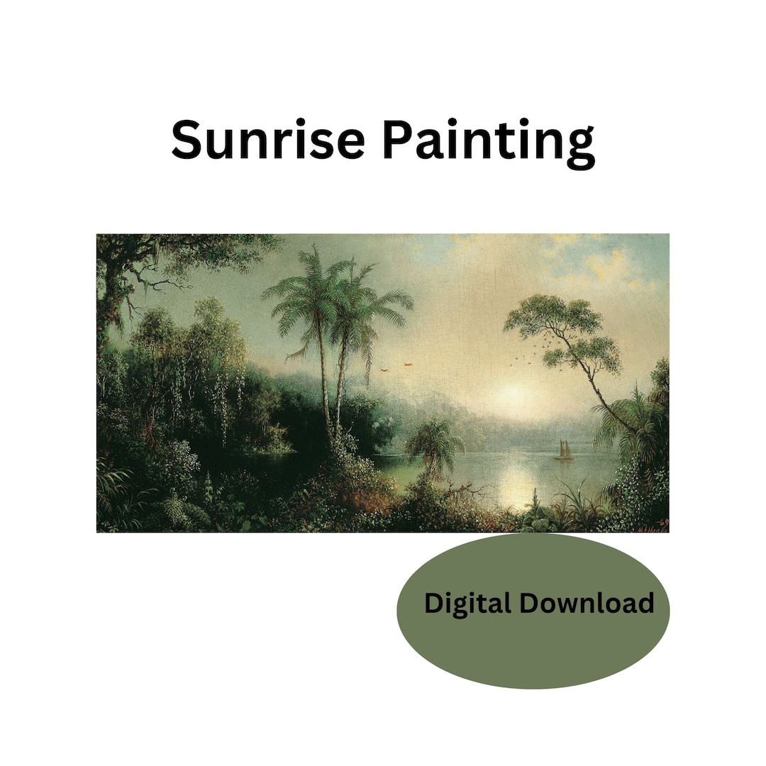 Sunrise Drawing.pdf Sunrise Painting PDF Instant Digital Download Image - Etsy