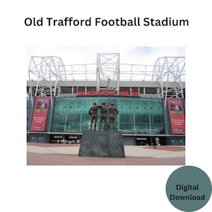 Manchester United Old Trafford Football Stadium PDF Wall Art Instant Digital Download Image
