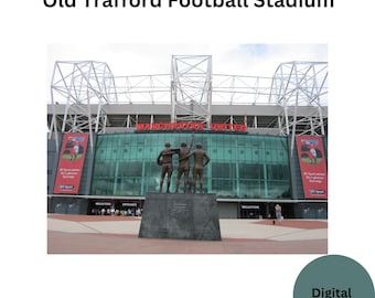 Manchester United Old Trafford Football Stadium PDF Wall Art Instant Digital Download Image