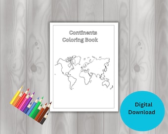 Continents Coloring Book