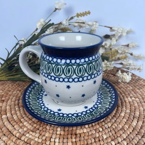 Polish Pottery Bubble Mug -- Tuscany Small Bubble Mug - The Polish