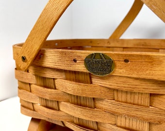 RARE Vintage Peterboro Basket Co. Set of 2 Baskets, Large