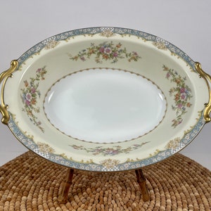 Noritake Naomi 674 Vegetable Bowl, Vintage Japan China, Noritake Naomi Pattern Serving Bowl, Oval 10.5 inch by 7.5 inch, FREE SHIPPING