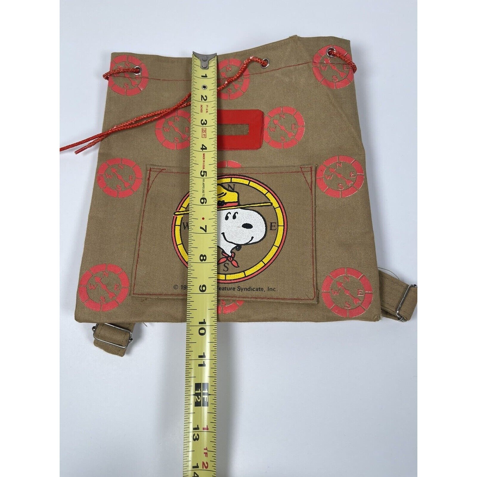 Vintage Boy Scouts Bag Peanuts Snoopy Butterfly 1958 United  display picture 2