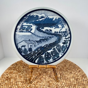 Vintage 1970s Arabia of Finland Wartsila #101 Anniversary Plate, Designed by Artist Raija Uosikkinen, Stoneware Landscape, FREE SHIPPING!