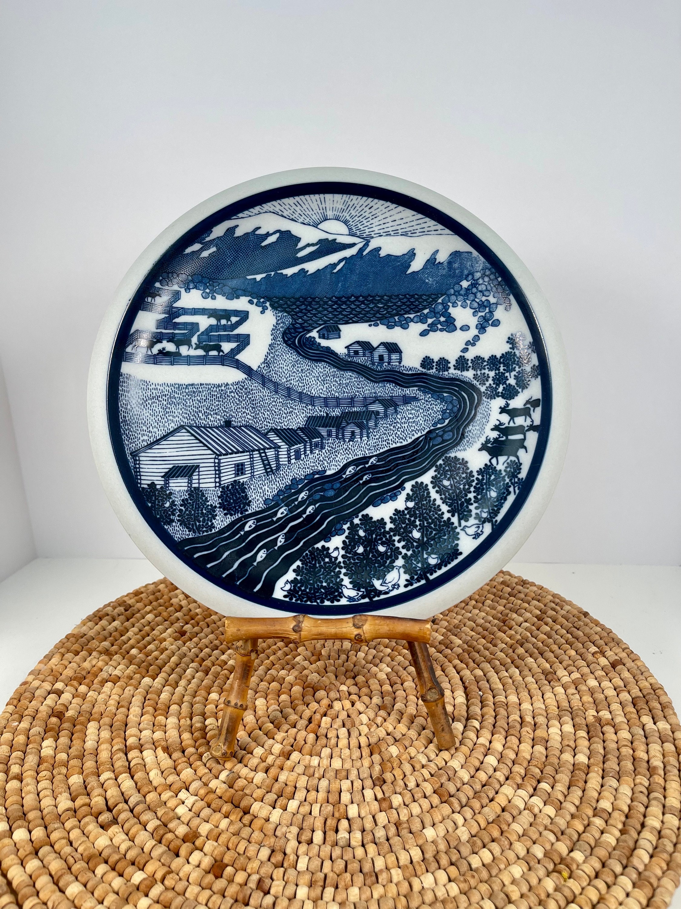 ARABIA リタリ Ritari　19cmボウル1客 ロゴ有 北欧ヴィンテージ Vintage 1970s Arabia of Finland Wartsila #101 Anniversary Plate