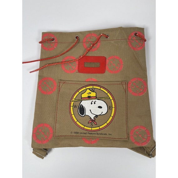 VINTAGE CAMP SNOOPY BACKPACK BUTTERFLY ORIGINALS PEANUTS GANG UNITED FEATURES Vintage camp snoopy peanuts - Gem main image 4