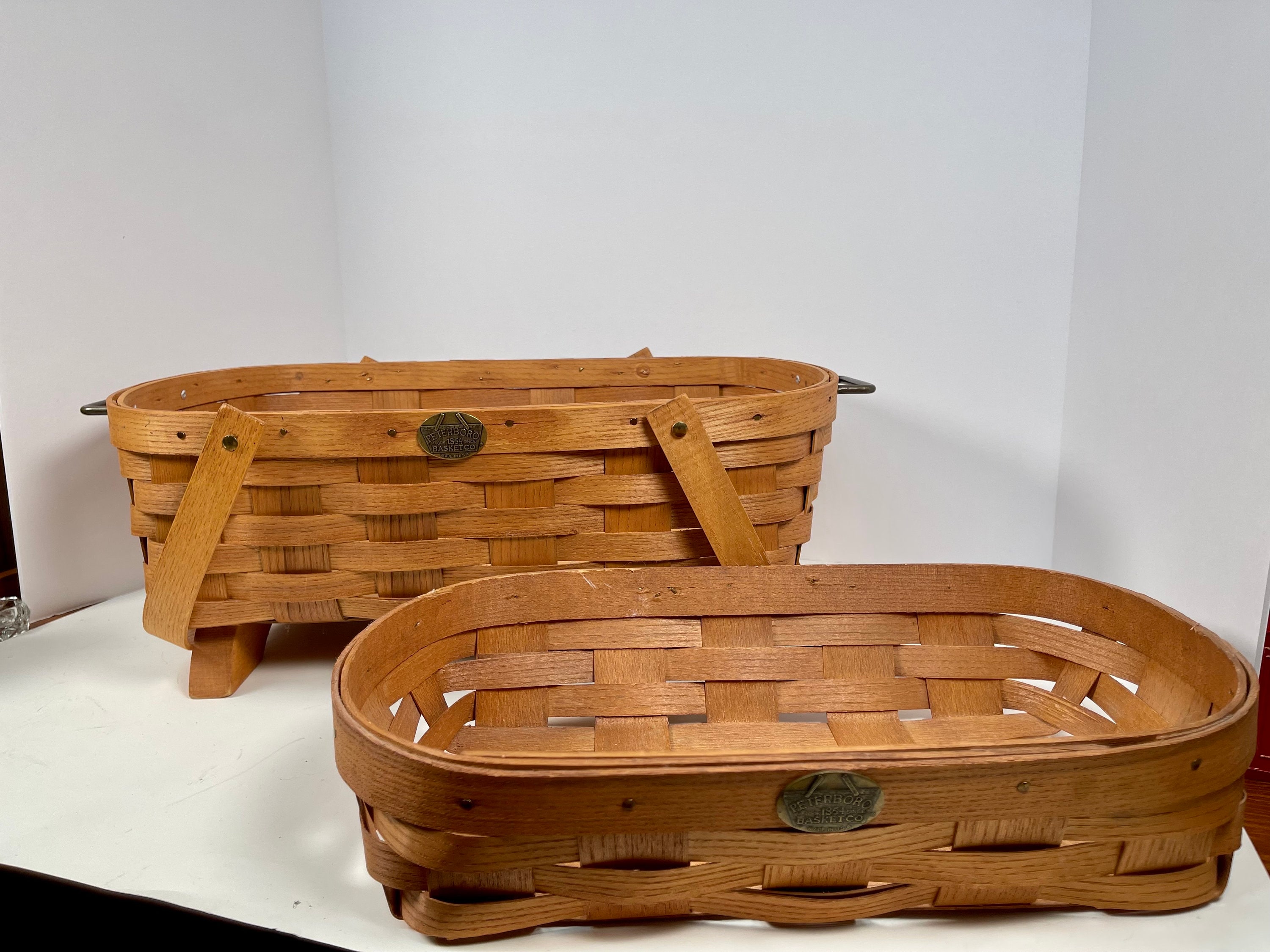 RARE Vintage Peterboro Basket Co. Set of 2 Baskets, Large RARE Vintage Peterboro Basket Co. Set of 2 Baskets, Large