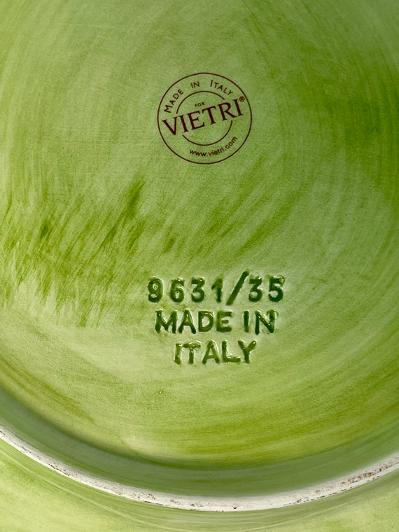 RARE Vintage Vietri Large Italian Leaf Bowl, Crafted in  display picture 2