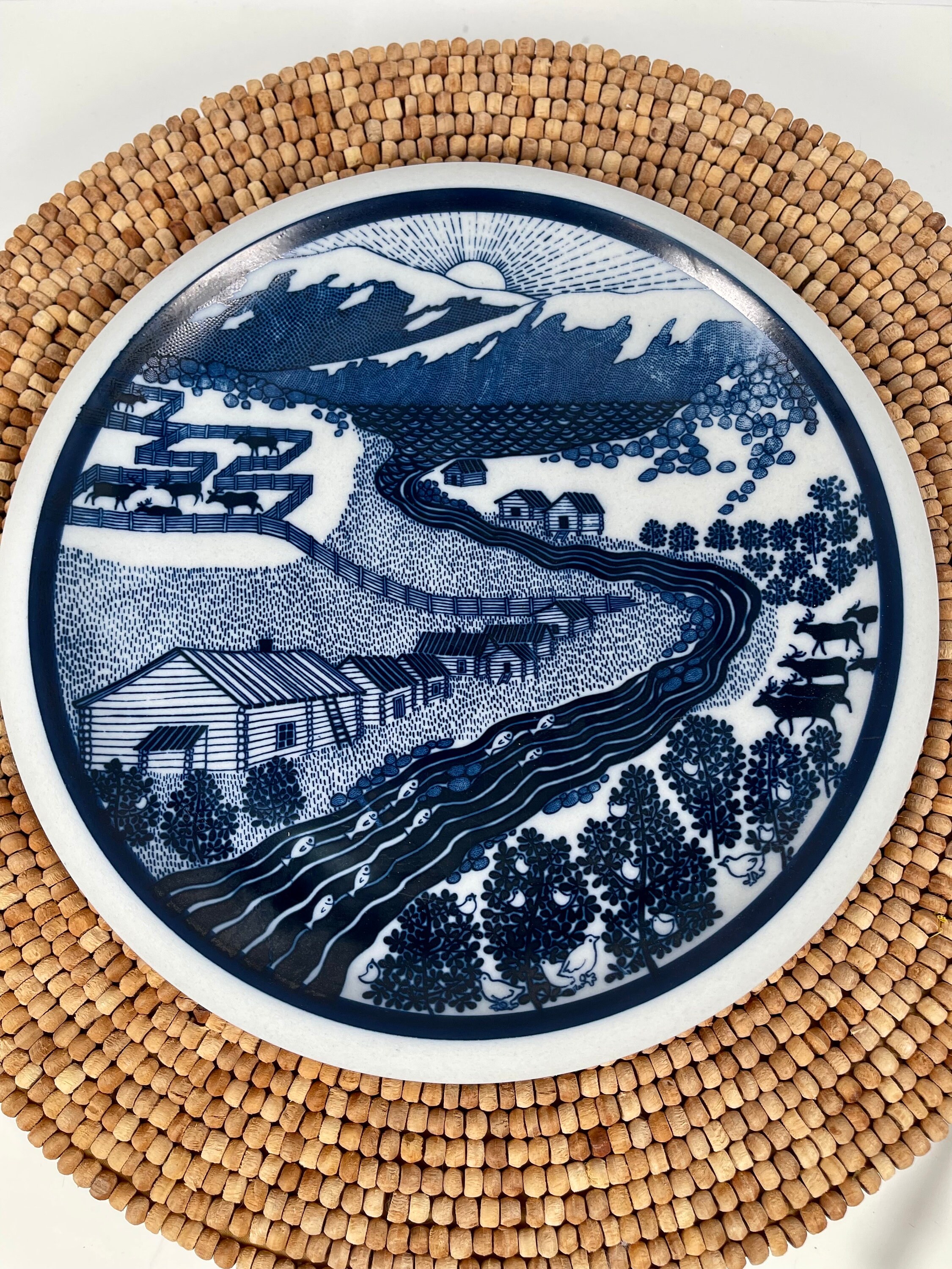 Vintage 1970s Arabia of Finland Wartsila #101 Anniversary Plate