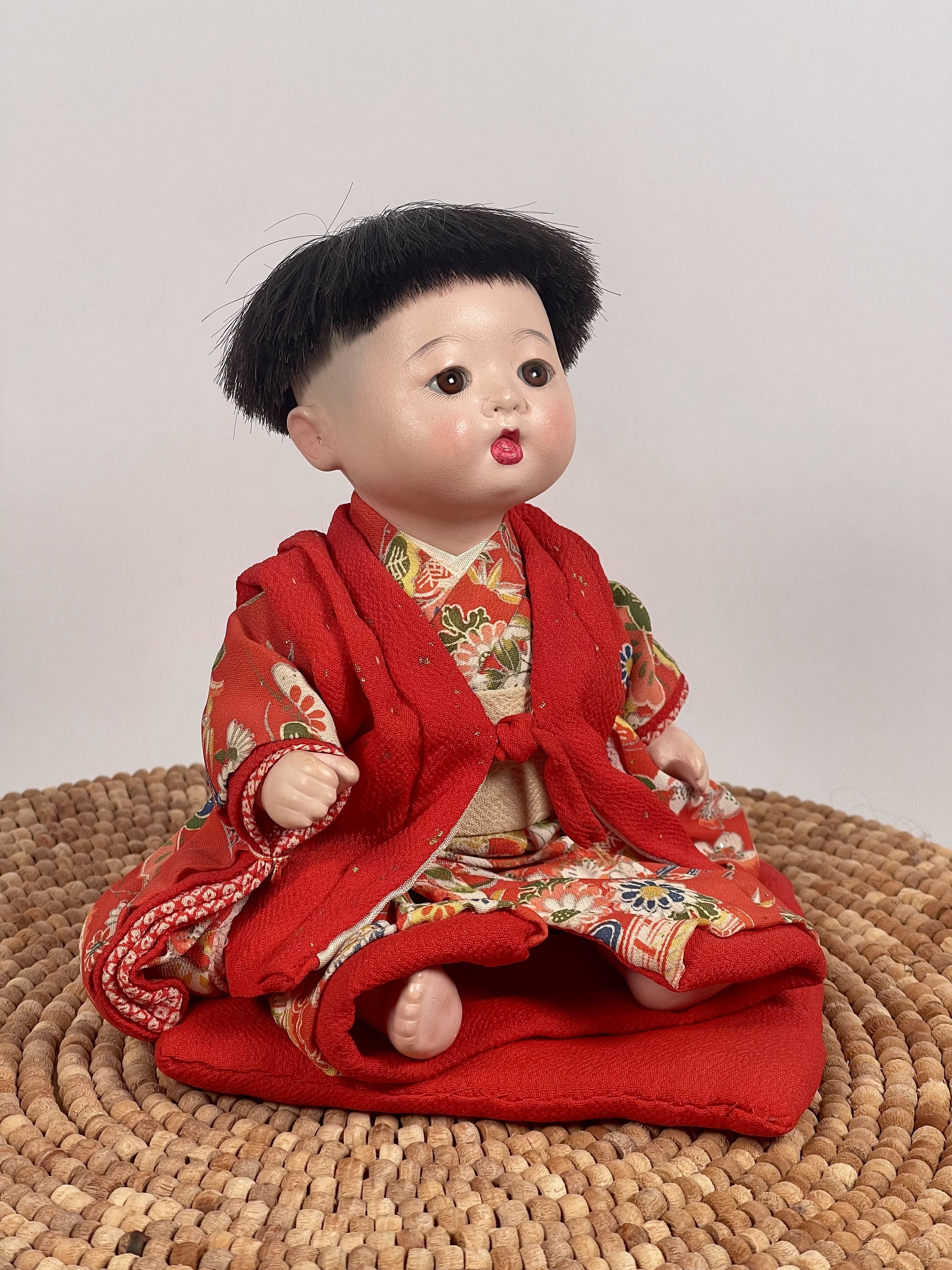 Vintage 1920 Bisque Doll Movable Hands Legs Crepe Paper Dress Japan - The  Gatherings Antique Vintage