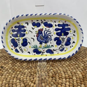 SAMBUCO DERUTAハンドペイントウォールプレートヴィンテージ2枚セット Mario Sambuco, DERUTA Antique Bord Italy Oro Byzantine
