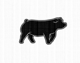 Ears Down Show Pig-Jackpot Pig- Vinyl Decal-Name Decal-Personalized Decal- Custom Orders-Personalized Name Stickers- Name Sticker
