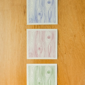 Wood Grain Line Art // Carta Fine Art Pressata a Freddo // Stampe d'Arte per Esterni