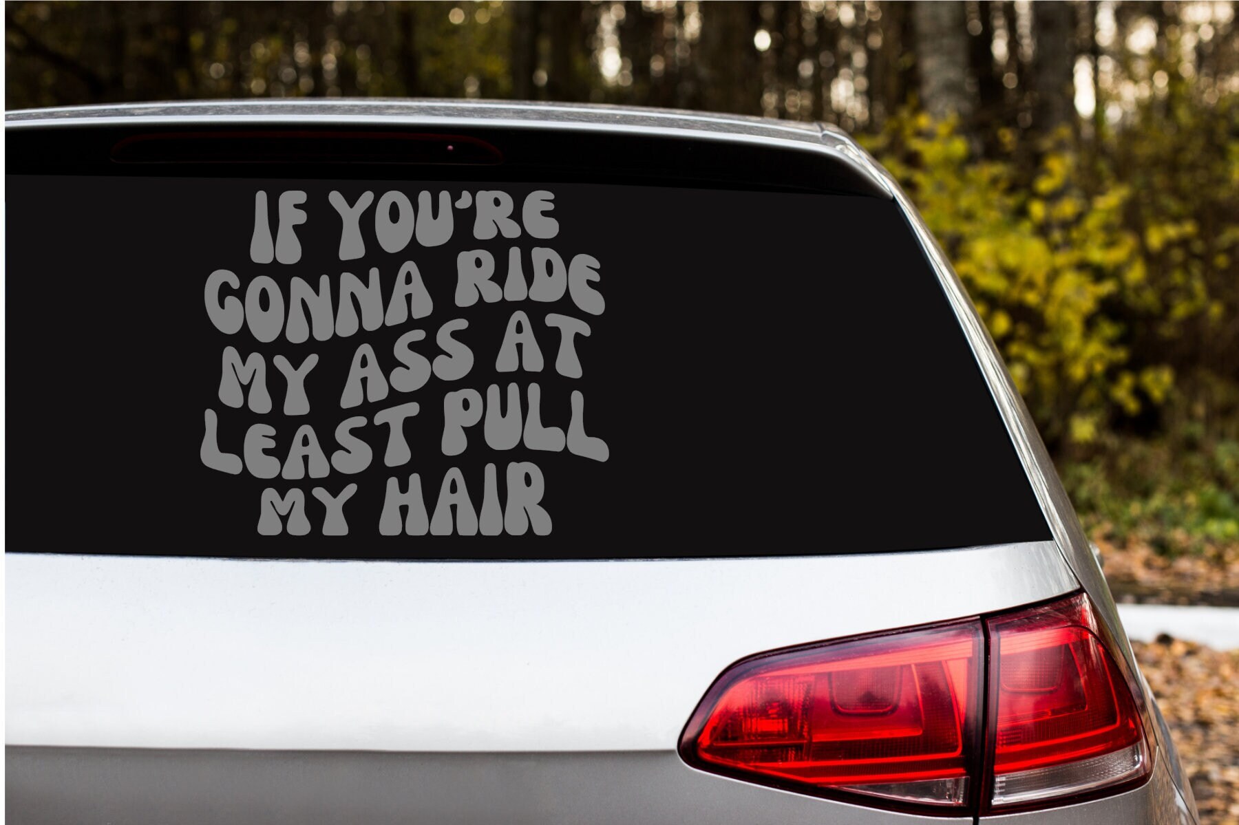 Sticker Say Your Last Ride If You're Gonna Ride My Ass at Least Pull My Hair, Car Decal, Funny Car ...