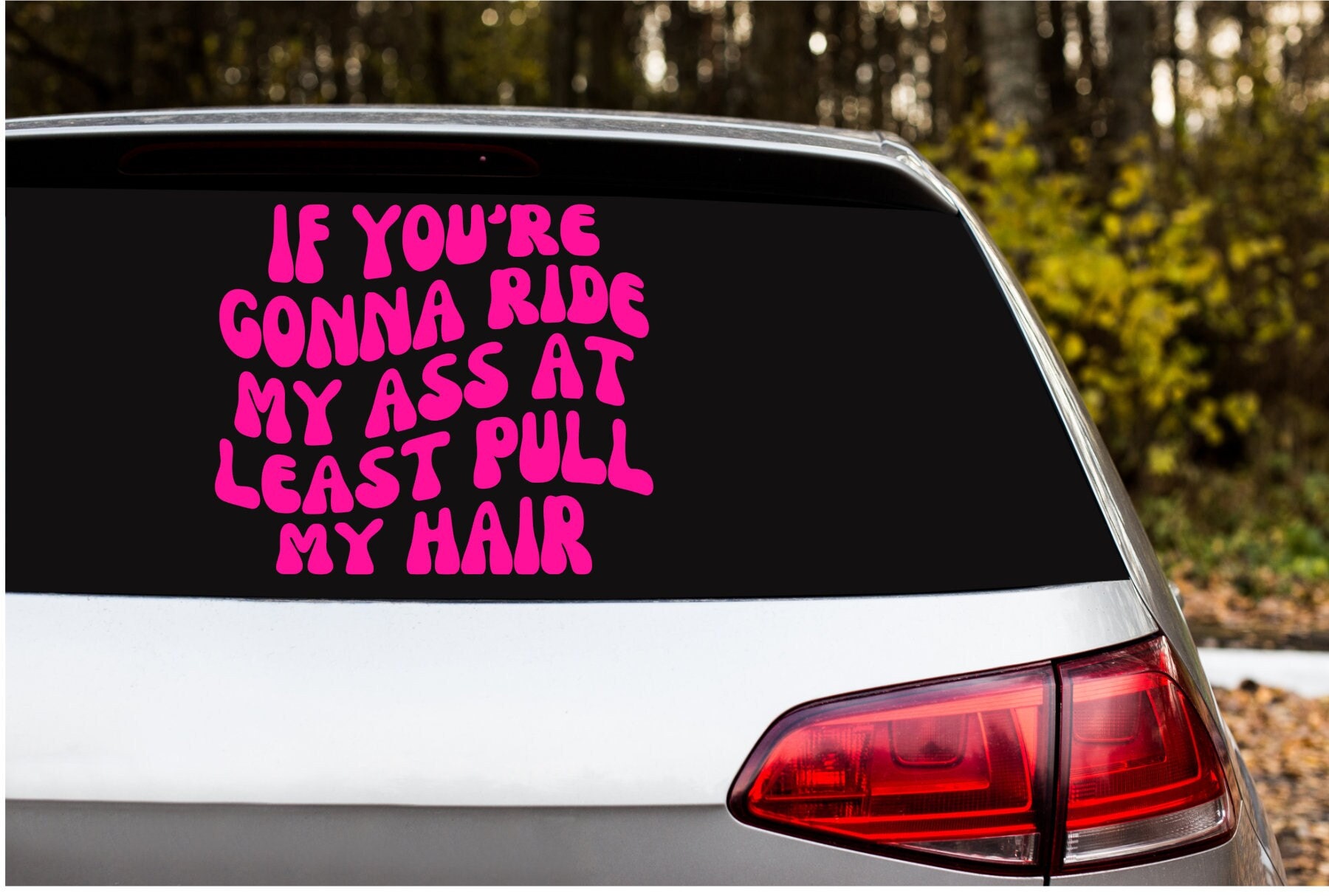 If You're Gonna Ride My Ass at Least Pull My Hair, Car Decal, Funny Car