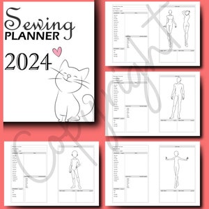 Printable Sewing Planner Fashion Sketch Template Sewing Template Fashion Student Printable Body Template Measurement Book Body Measurement
