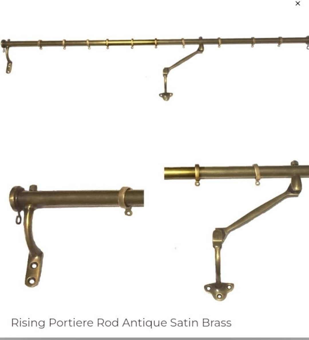 Solid Brass Portiere Rod 42 Long Various Finishes Etsy UK