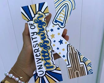 Personalized Hand-Painted Wooden College Letters | Custom Graduation Gift | College Dorm Decor | Big Little Gift
