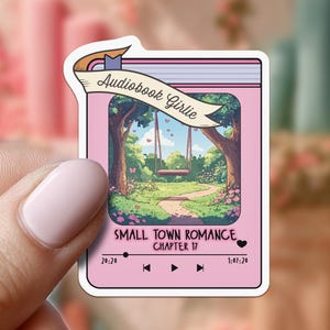 Bücherwurm Hörbuch Girly Reader Aufkleber Geschenk für Romance Novel Fiction Leser Kleine Stadt Romanze Kindle Aufkleber für Buch Hörer