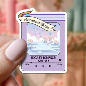 Adesivo per custodia Kindle Bookworm, regalo per amanti dei libri, carino, alla moda, estetico, popolare, sugli sport invernali, romantico, da leggere, audiolibro.