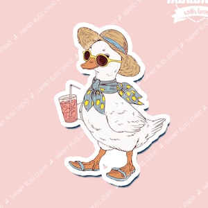 Pegatina retro de vacaciones en Italia del Silly Goose Club para diarios de viaje de verano. Bonita calcomanía de regalo italiana para planificadores, álbumes de recortes, equipaje y botellas de agua.