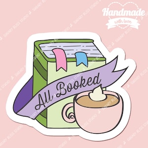 Buchliebhaber Aufkleber für Kindle E-Reader Hülle Aufkleber Gemütlicher Kaffee Bücherwurm Geschenk Niedlich Leser Journaling Laptop Bibliophile Bücherwurm Buchclub