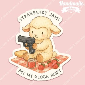 Grappige pluche lam tweede wijziging sticker handgetekende patriot cadeau waterdichte sticker voor waterflessen iPhone & moeders betaalbare 2A sticker