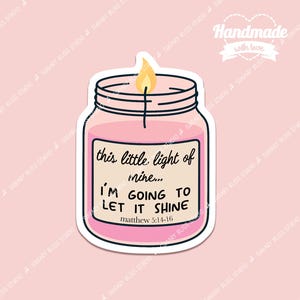 Light of Mine waterdichte sticker sticker schattig christelijk dagboek en waterfles decor betaalbaar cadeau voor met geloof gevulde moeders godvruchtige vrouw