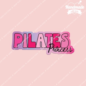 Adesivo de Princesa Pilates | Adesivo de Vinil à Prova D'água para Garotas de Pilates, Adesivo Estético Fitness para Garrafa de Água, Laptop, Diário