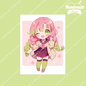 Demon Hunter Slayer Anime Liebe Hashira Waifu Vinyl Aufkleber | Nette lustige Aufkleber wasserdichtes Mitsuri Chibi Aufkleber-Geschenk, Kanroji Aufkleber