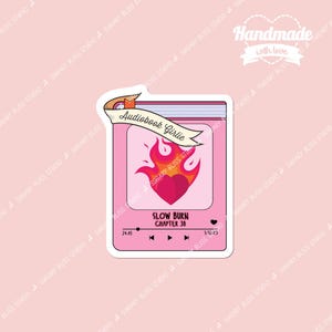 Bookworm Audiobook Sticker: Girly Reader Gift for Book Lovers