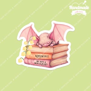 Prezent dla czytelnika Bookworm, słodka naklejka na audiobooka, gadżety z książek fantasy, prezent dla miłośnika książek, czytnik e-booków, naklejka na Kindle, romantyczna powieść romantyczna