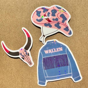 Morgan Wallen Sticker Set: Cowboy Cowgirl Country Music Decals
