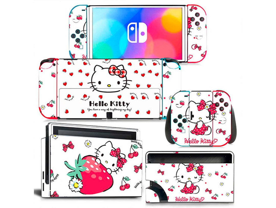 Hello Kitty Switch OLED Skin. Joycons & Console Decal Inspired Etsy
