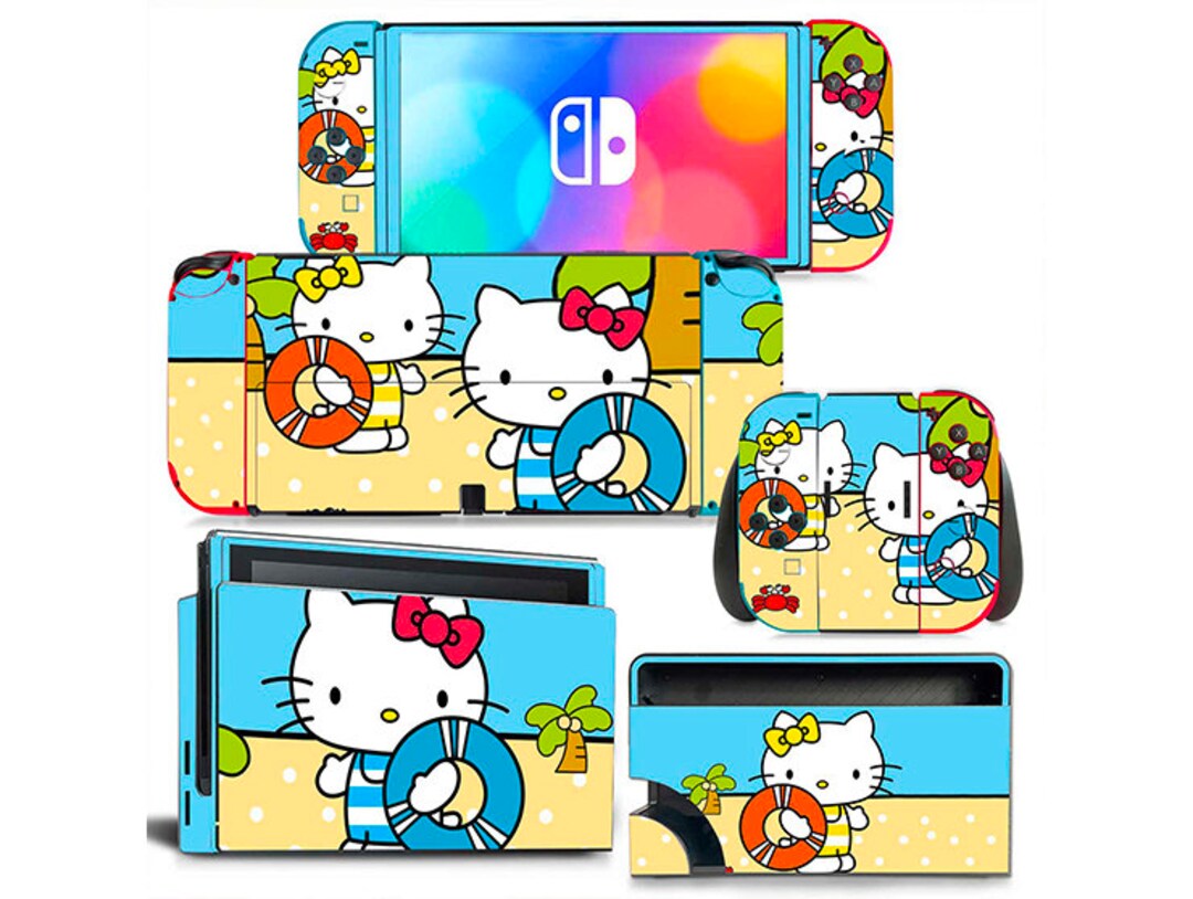 Hello Kitty Switch OLED Skin. Joycons & Console Decal Inspired Etsy