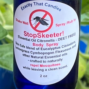 2oz Natural Mosquito Repellent Body/Room Spray | Lavender | Lemon Eucalyptus | Lemongrass |