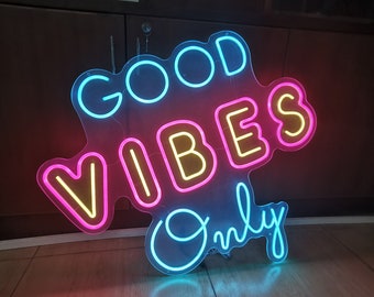 Good Vibes only Neon Sign,good vibes neon sign, Custom Neon Sign, Customizable Neon Sign, Personalized Birthday Gift Wedding Decor