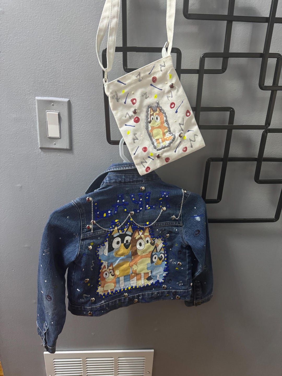 Bluey Inspired Jacket Studs and Chains - Etsy
