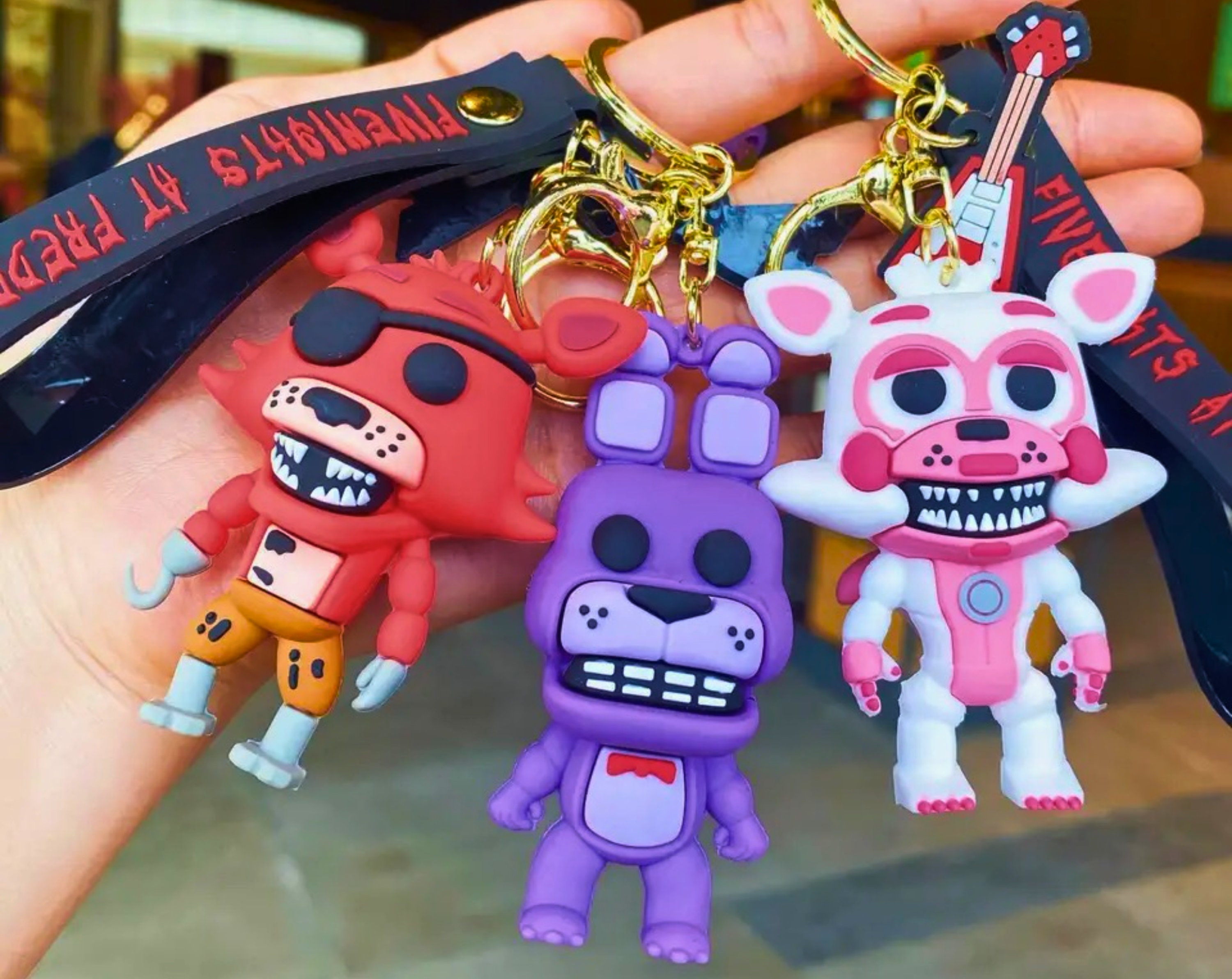 FNaF Glamrock Bonnie Keychain Perler (Security Breach Ruin DLC