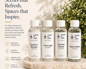 Light n Life Room & Linen Spray, Home Fragrance Refill , Air Freshener Refill 100ml, Free gift on orders over 49.