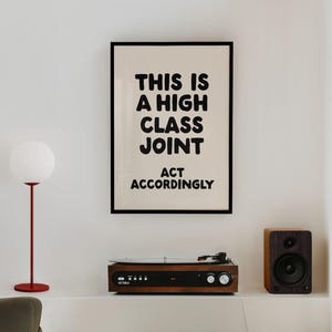 Detta är ett högklassigt gemensamt tryck | Rolig neutral, minimalistisk typografisk citatposter (digital nedladdning)