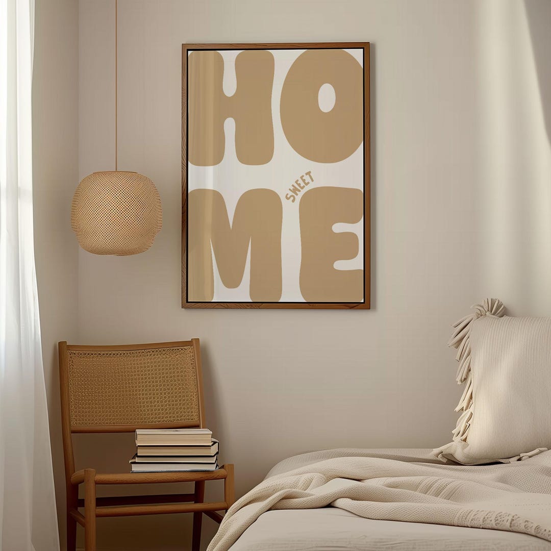 home-sweet-home-digital-download-retro-neutral-beige-tan-trendy