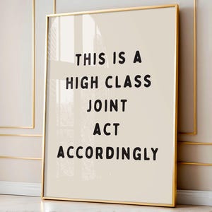 Questa è una stampa artistica di alta classe / poster artistico per appartamento preppy, decorazione artistica per dormitorio, neutra e alla moda, per soggiorno.