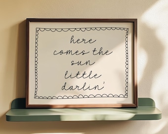 Here Comes The Sun Art Print, Boho Nursery Decor (Digital Download)