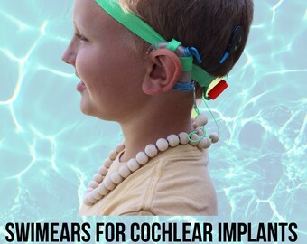 Bandeau flottant / Collier Swimears pour implants cochléaires | Maillots de bain | Équipement de natation pour implants cochléaires | Rétention de l'implant cochléaire