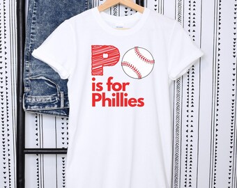 P is for Phillies Youth Short Sleeve Tee, Philadelphia Phillies, Phillies Child Shirt