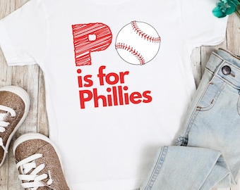 P is for Phillies Toddler&#39;s Fine Jersey Tee, Phillies Toddler Shirt, Phillies Fan Shirt