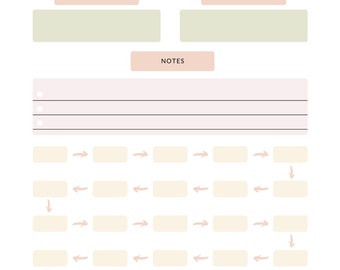 May include: A printable weight tracker with a pink and white color scheme. The tracker includes sections for starting weight, goal weight, notes, and a grid for tracking progress.