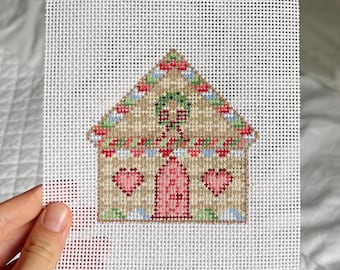 Gingerbread House Needlepoint Canvas